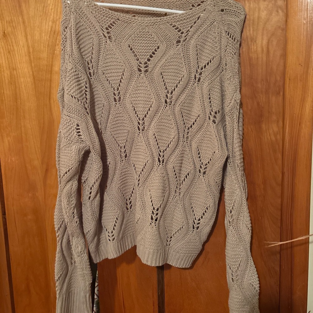 Elegant Beige Knit Sweater